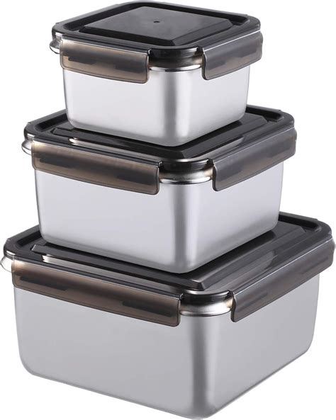 stainless steel boxes with lids|stainless steel food grade containers.